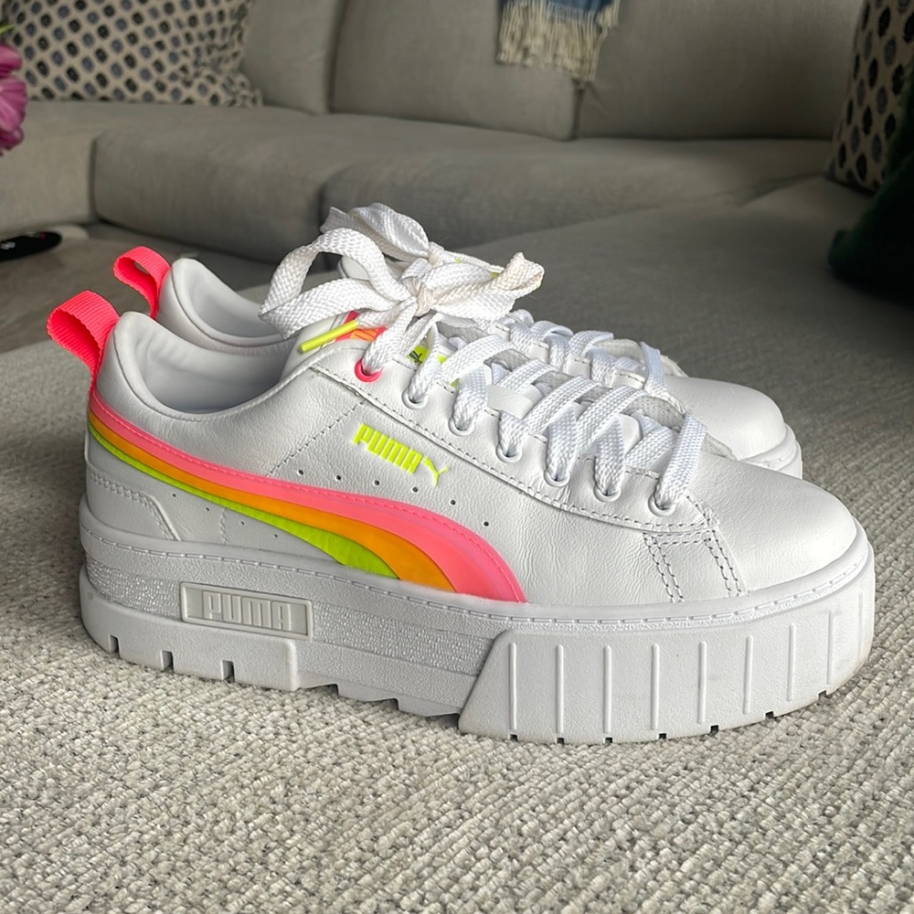 neon puma sneakers